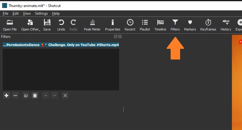 Shotcut filters screenshot
