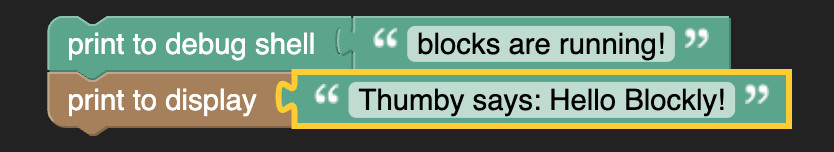 Thumby blockly both prints ready screenshot