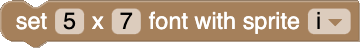 [set font with sprite]