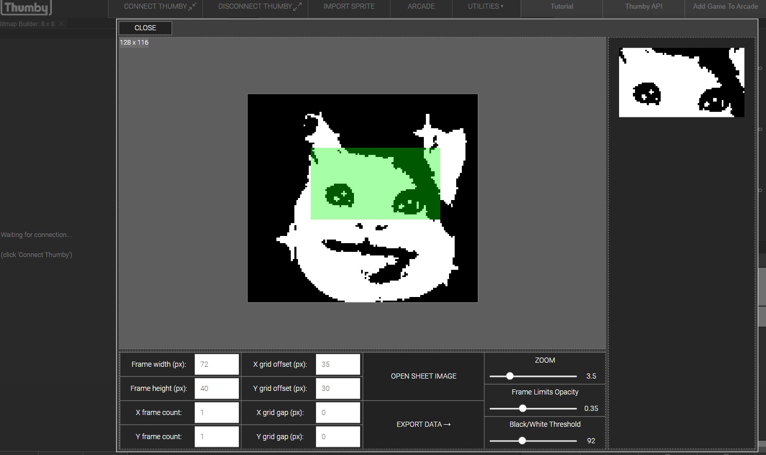 Cat meme sprite sheet example