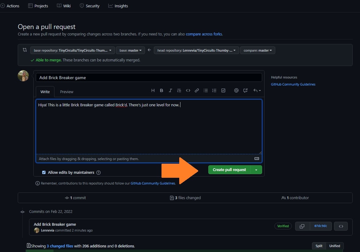 Submit Game - commit files